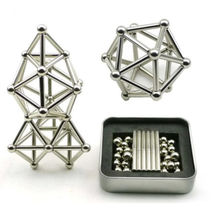 Магнітний конструктор Buckyballs n Buckybars, 64 деталі