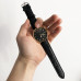 Годинник наручний Emporio Armani Black ремінець чорний (репліка)