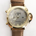 Годинник наручний Panerai White ремінець коричневий (репліка)