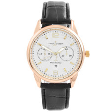 Годинники наручні Ulysse Nardin-Maxi Marine White ремінець чорний (репліка)