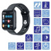 Смарт-годинник Smart Watch T88 Спортивний з пульсометром, тонометром, два браслети. Колір: чорний