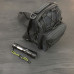 Набір: армійська чорна сумка + тактичний ліхтар професійний POLICE BL-X71-P50