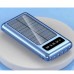 Портативний зарядний пристрій на 10000mAh, Power Bank на сонячній батареї, заряджання. Колір: синій