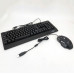 Клавіатура+мишка UKC з LED підсвічуванням від USB M-710, клавіатура ігрова з підсвічуванням та мишкою