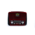 Радіоприймач Golon RX-455S USB/акумулятор сонячна панель. Червоний з чорним