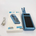 Портативний зарядний пристрій на 20000mAh, Power Bank на сонячній батареї, для планшета. Колір: синій